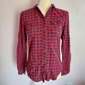 Vintage Gilly Hicks 100% Cotton Plaid Check Buffalo Shirt S